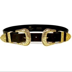 B-LOW THE BELT Bri Bri Double Buckle Belt